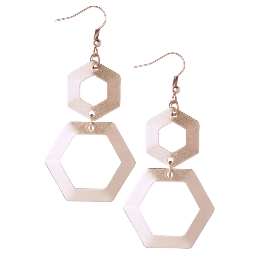 Dilly Rose Gold Earrings - Leo With Love 