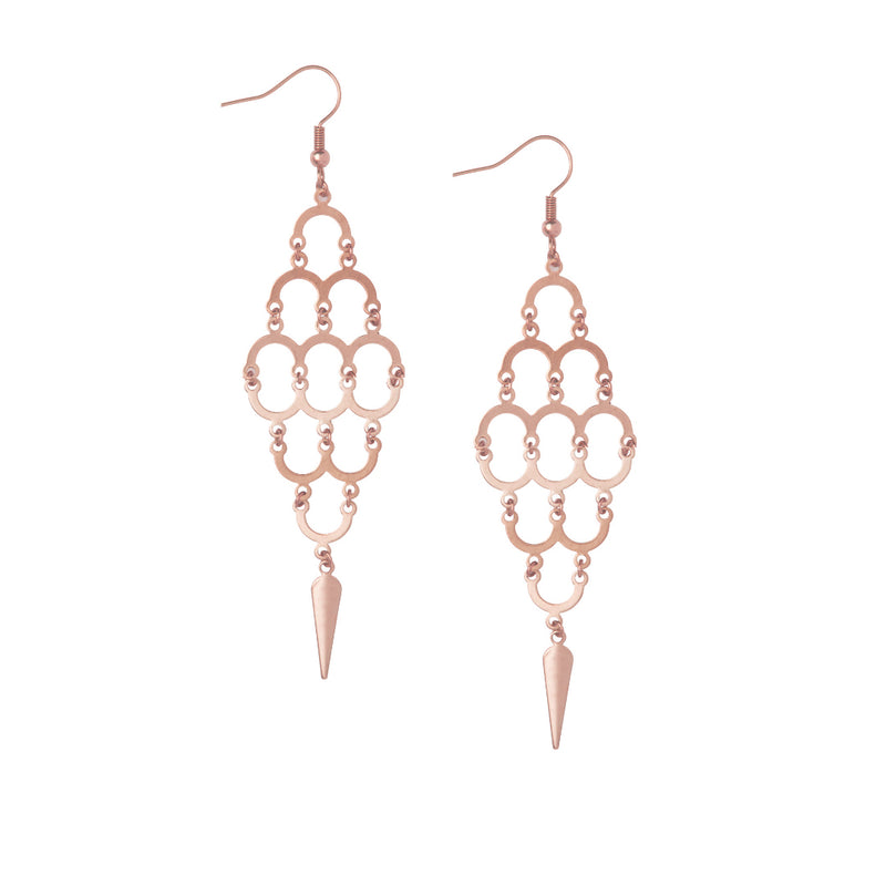 Aefifa Rose Gold Earrings - Leo With Love 