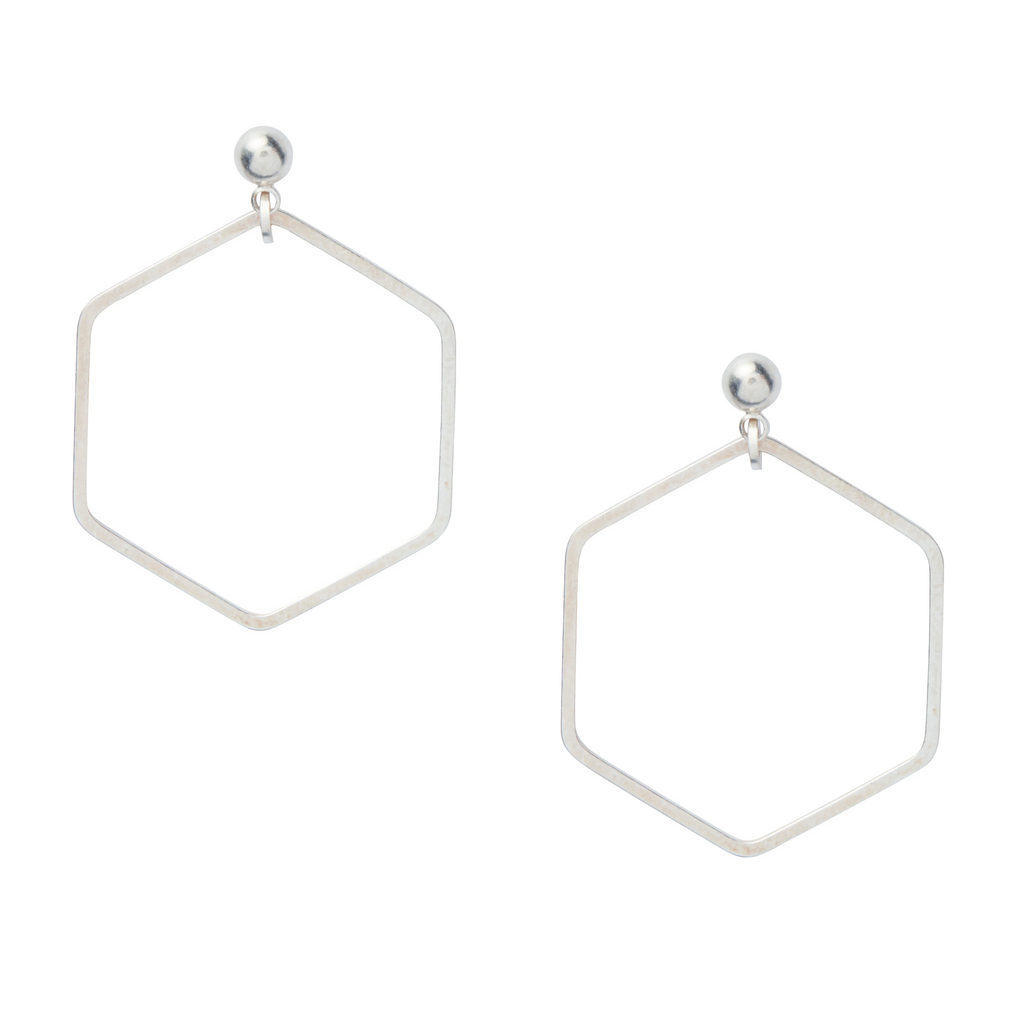 Hex Drop Earrings - Leo With Love 